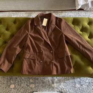 Women’s Evereve New with Tags Brown Corduroy Blazer Large